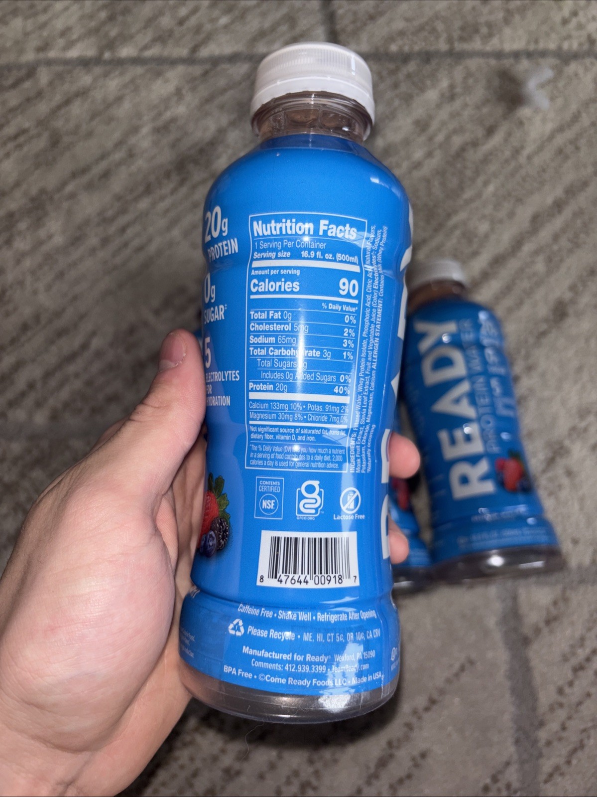 Ready Protein Water Mixed Berry Flavor 4 Pack 16.9 Oz