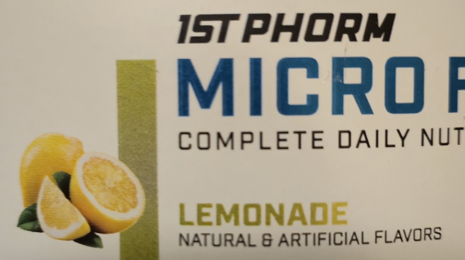 1ST Phorm MICRO FACTOR Daily Nutrition 10 oz ( 30 Serv ) Lemonade BEST BY 11/26
