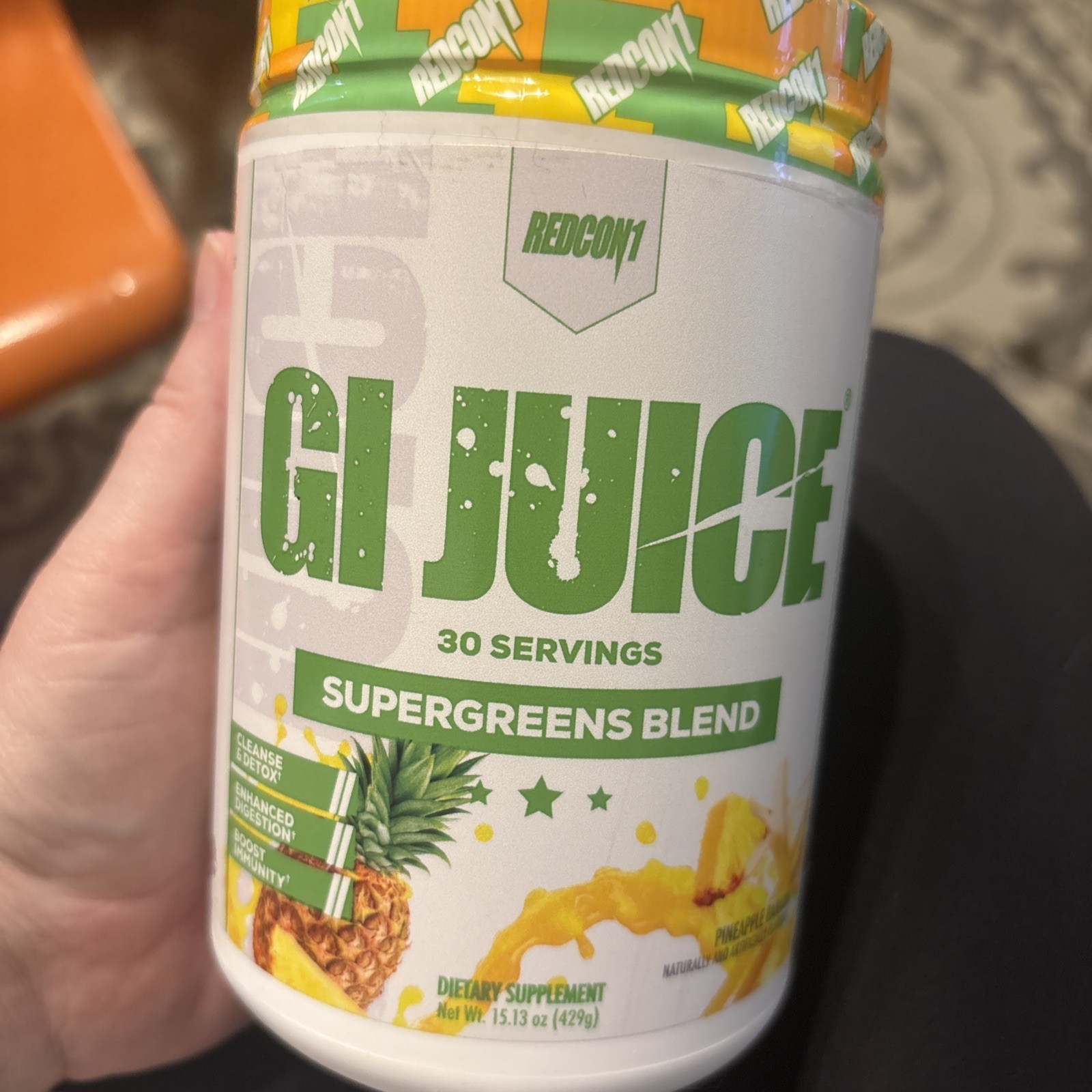 GI Juice, Supergreens Blend, Pineapple Banana, 15.13 oz (429 g)