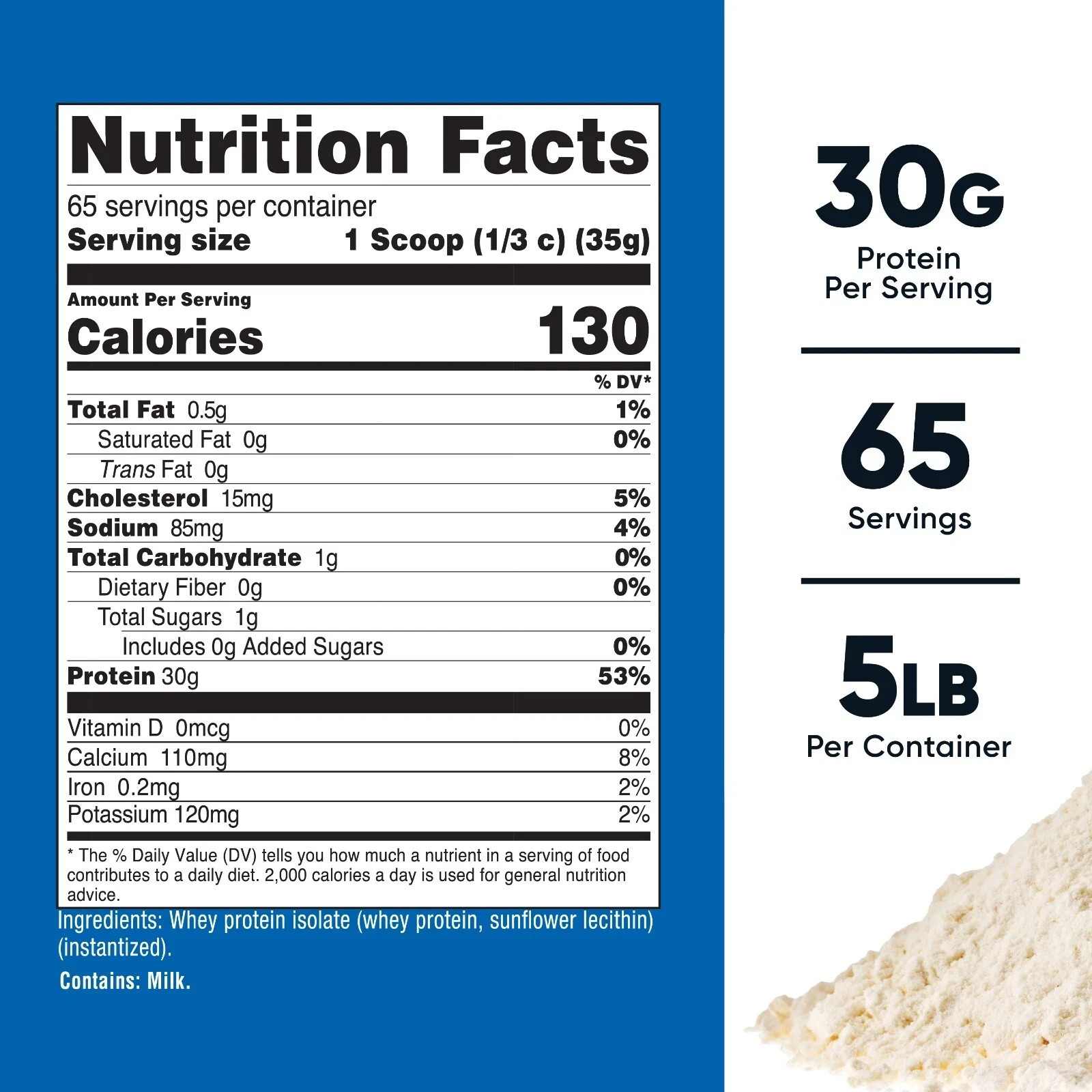 Nutricost Whey Protein Isolate (Unflavored) 5LBS – Protein Powder