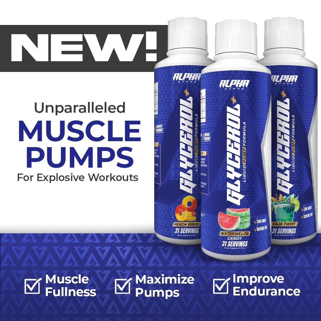Alpha Supps Glycerol Liquid Muscle Pump Formula Increase Hydration Volume 31 Svg