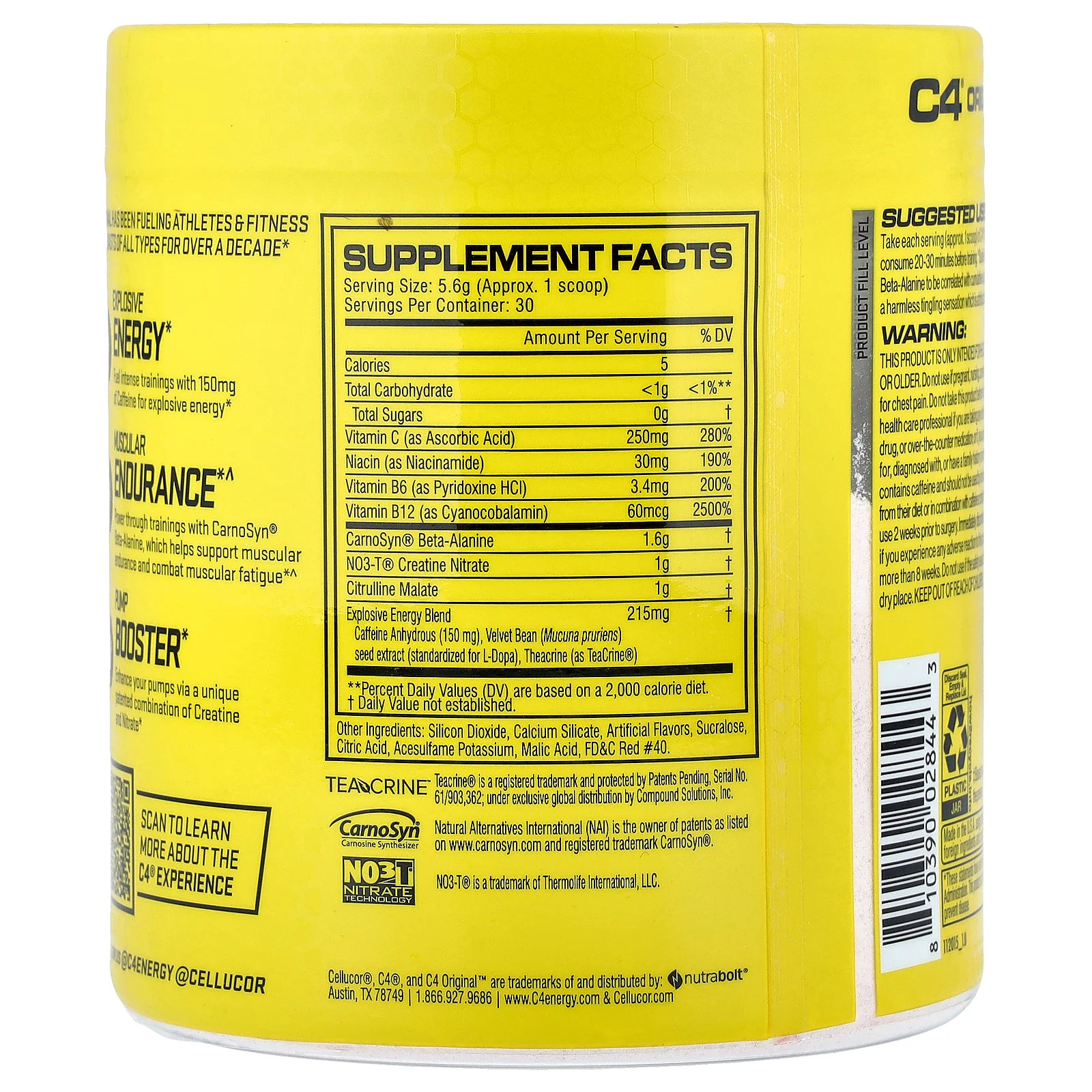 C4 Original, Pre-Workout, Watermelon, 5.9 oz (168 g)