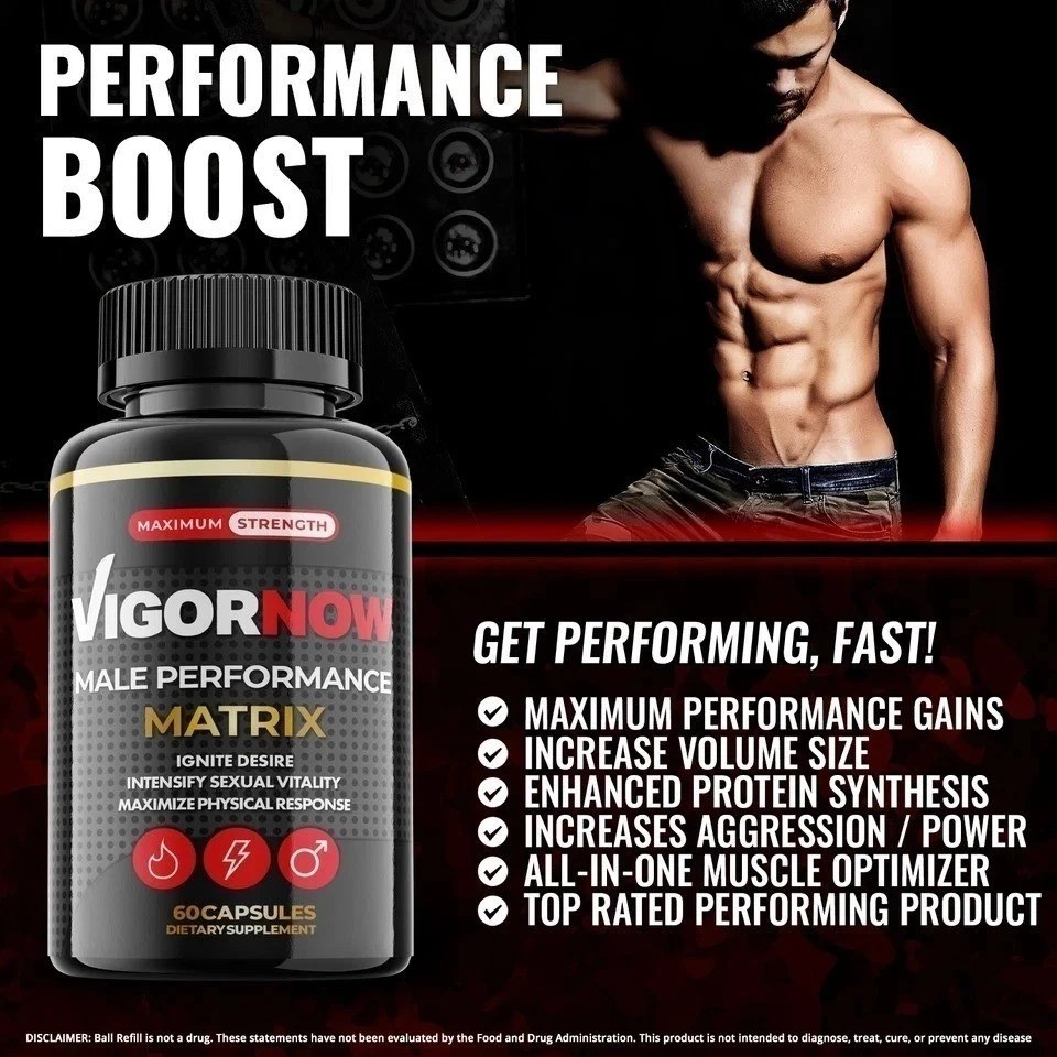 Vigor Now Pills for Men – Male Virility and Performance Support – 60 Capsule USA