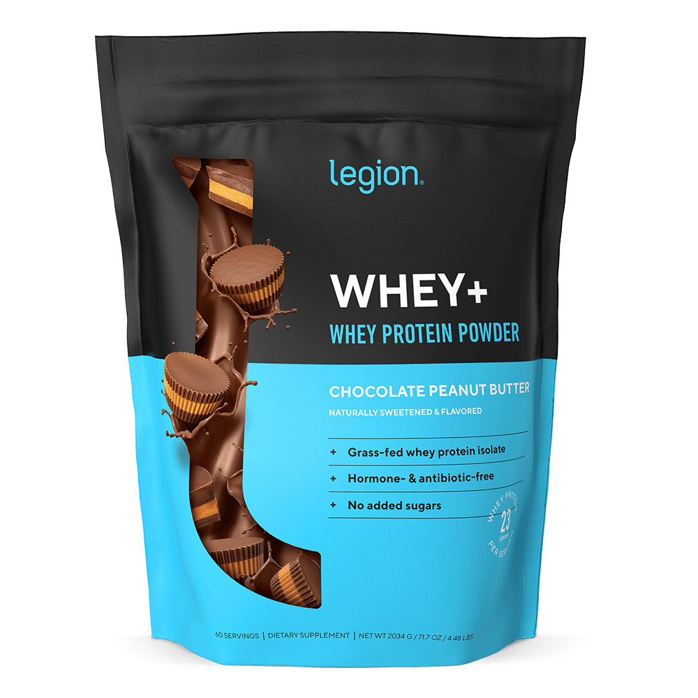Legion Whey+ Whey Isolate Protein Powder, Chocolate Peanut Butter, 60 Servings