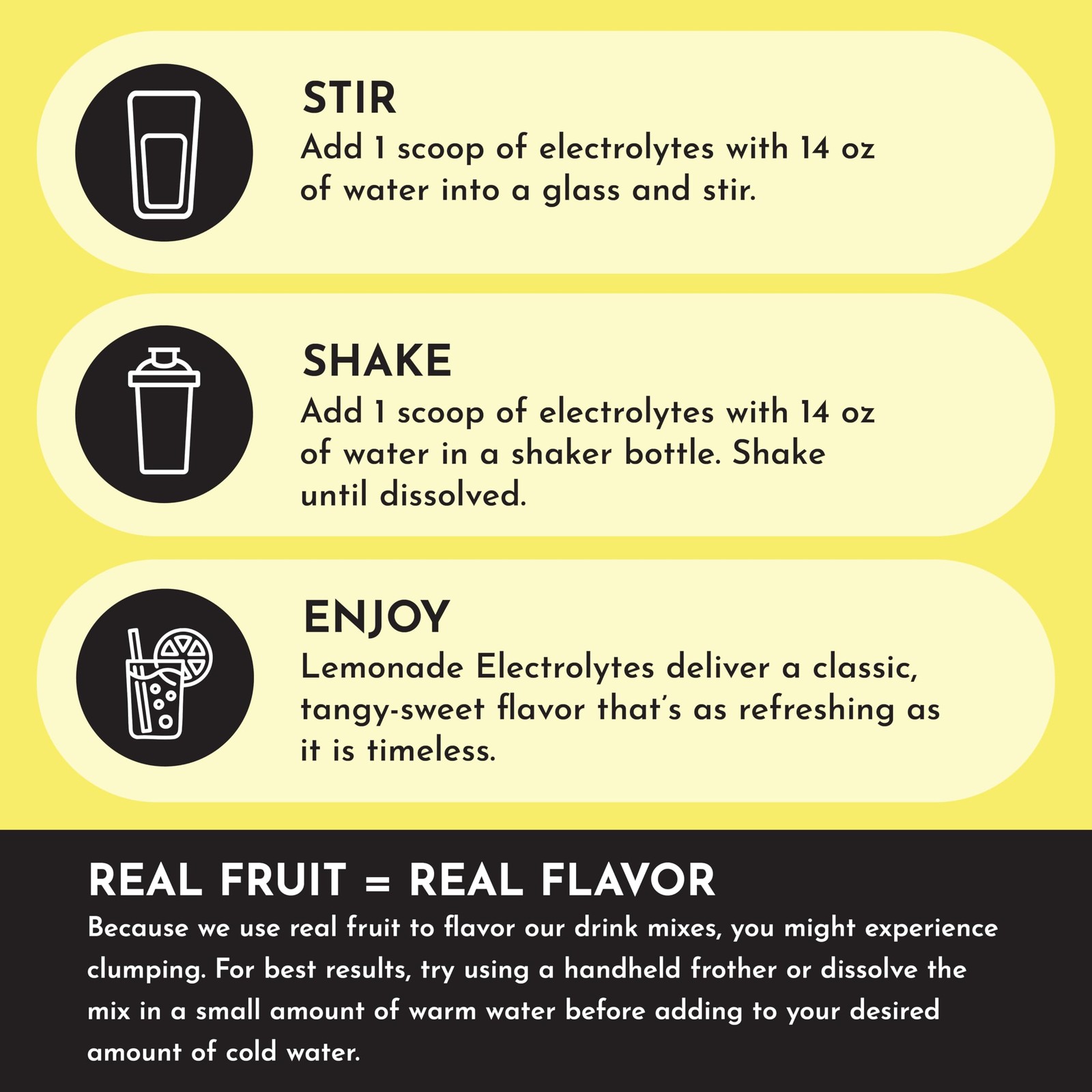 JUST INGREDIENTS Lemonade Electrolytes Drink Mix – Coconut Water, Sea Salt