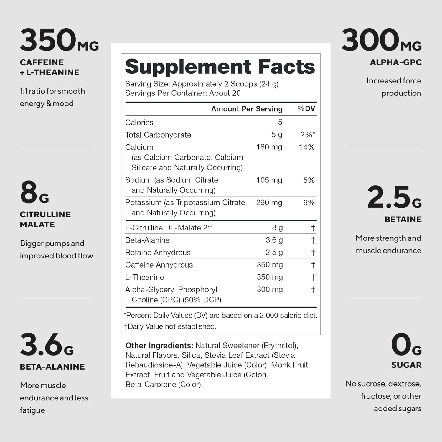 LEGION Pulse Pre Workout – All Natural Nitric Oxide Preworkout Drink Pink Lemona