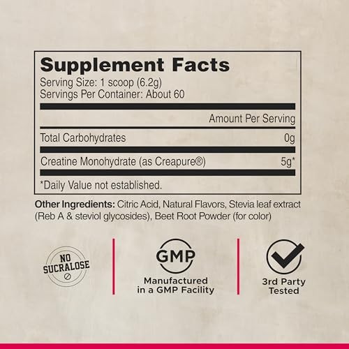 Creatine Monohydrate Powder Watermelon 60 Servings Pre Workout