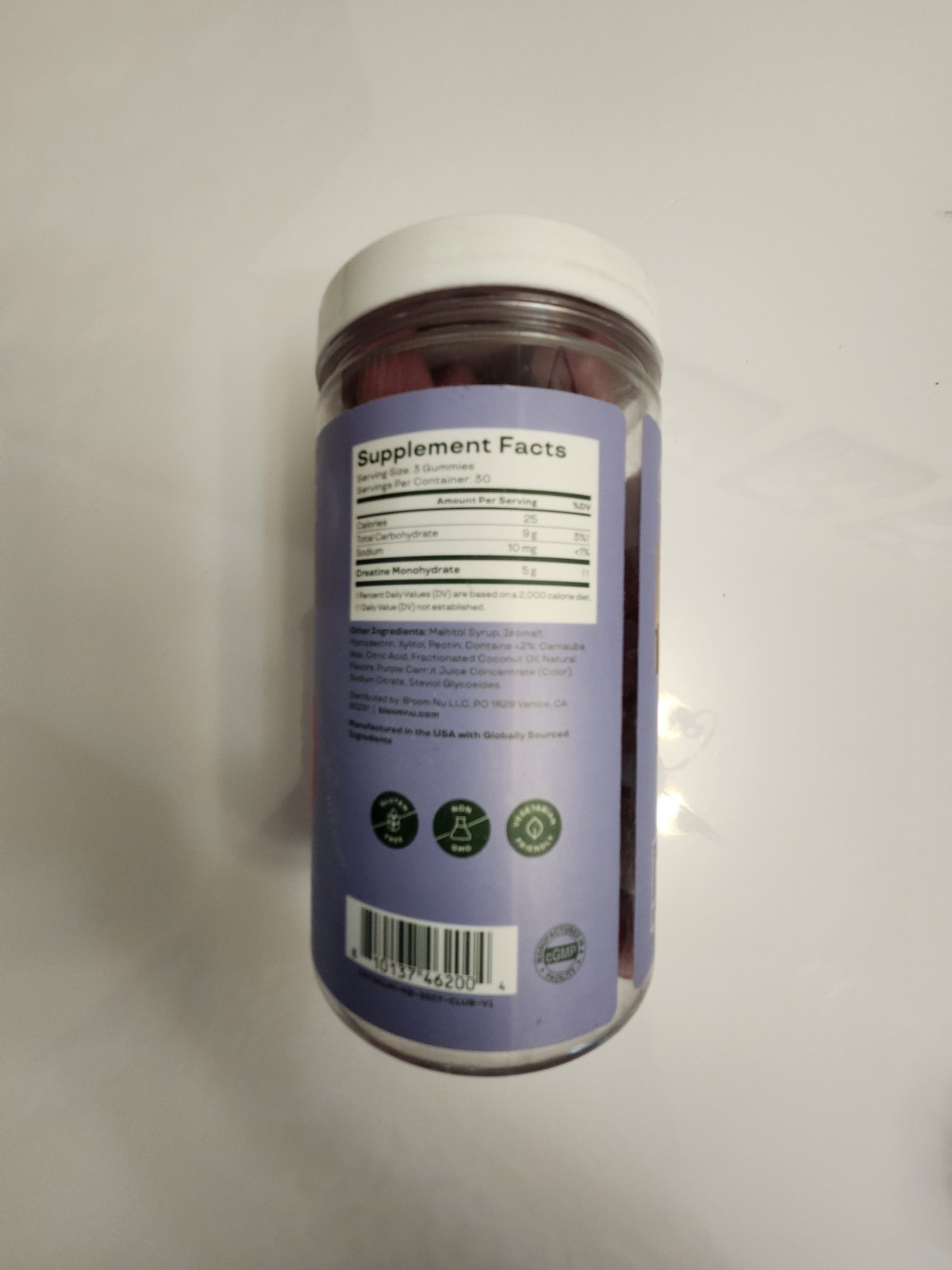 NEW Bloom Creatine Monohydrate Gummies, 5g Per Serving * 90 Count * EXP 05/2027