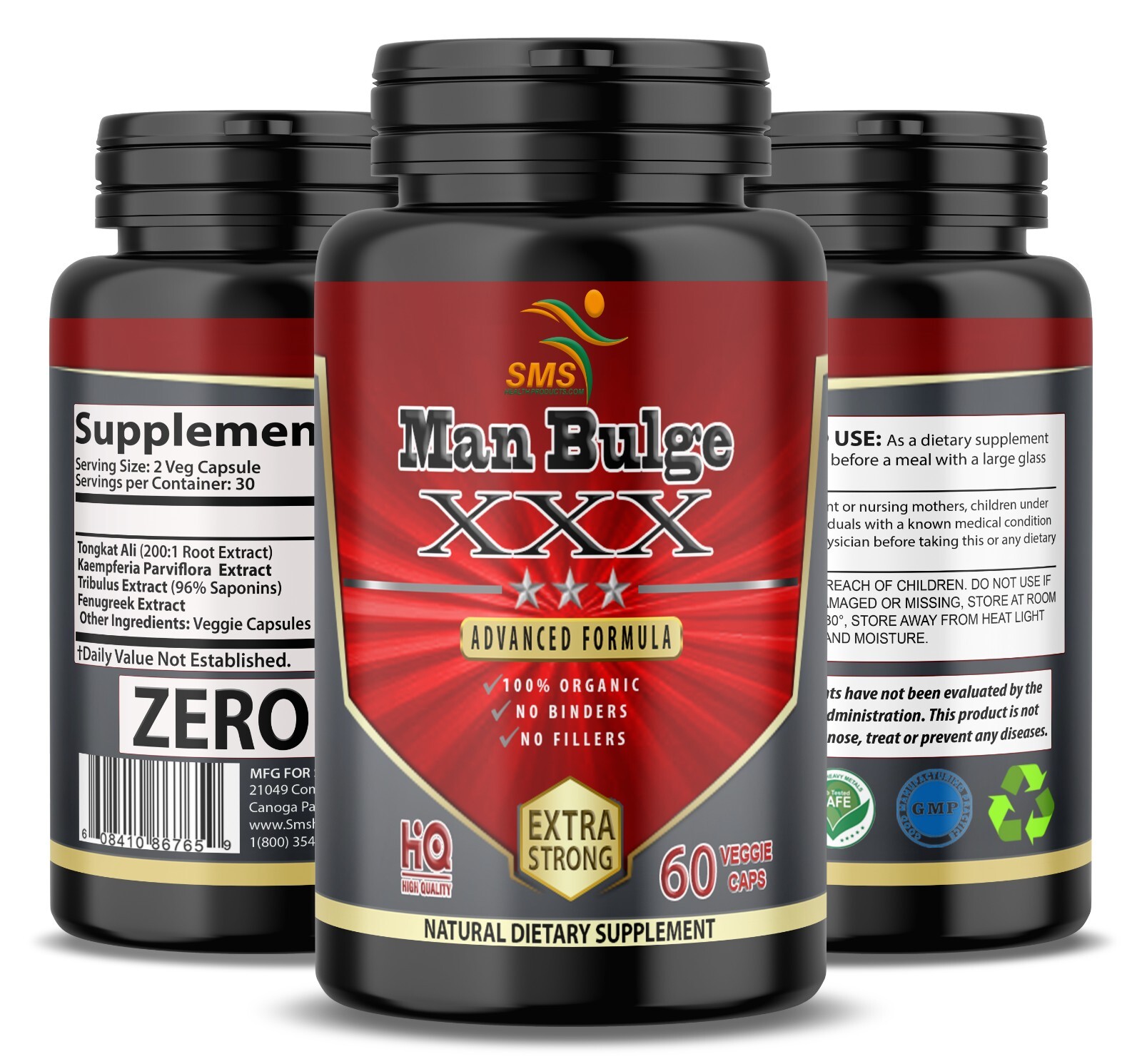 Testosterone Booster Test Men Stamina Energy Performance Pill 60 Capsules