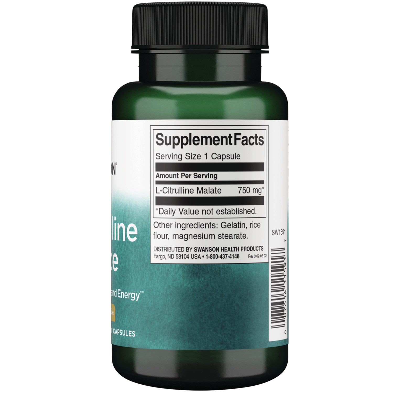Swanson L-citrulline Malate 750 mg 60 Capsules