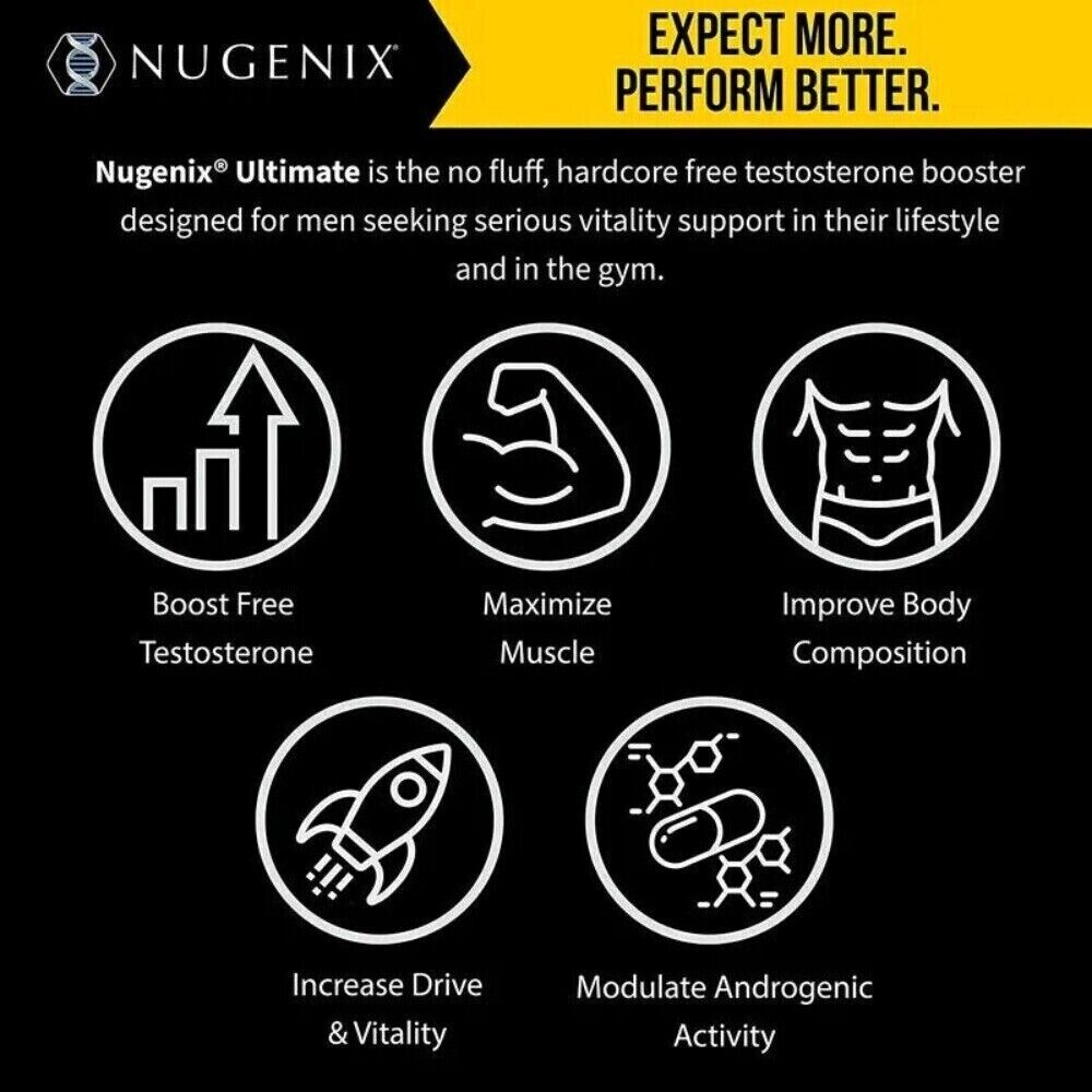 Nugenix Ultmate Free Testosteron Booster Supplement for Men – 120 Capsules