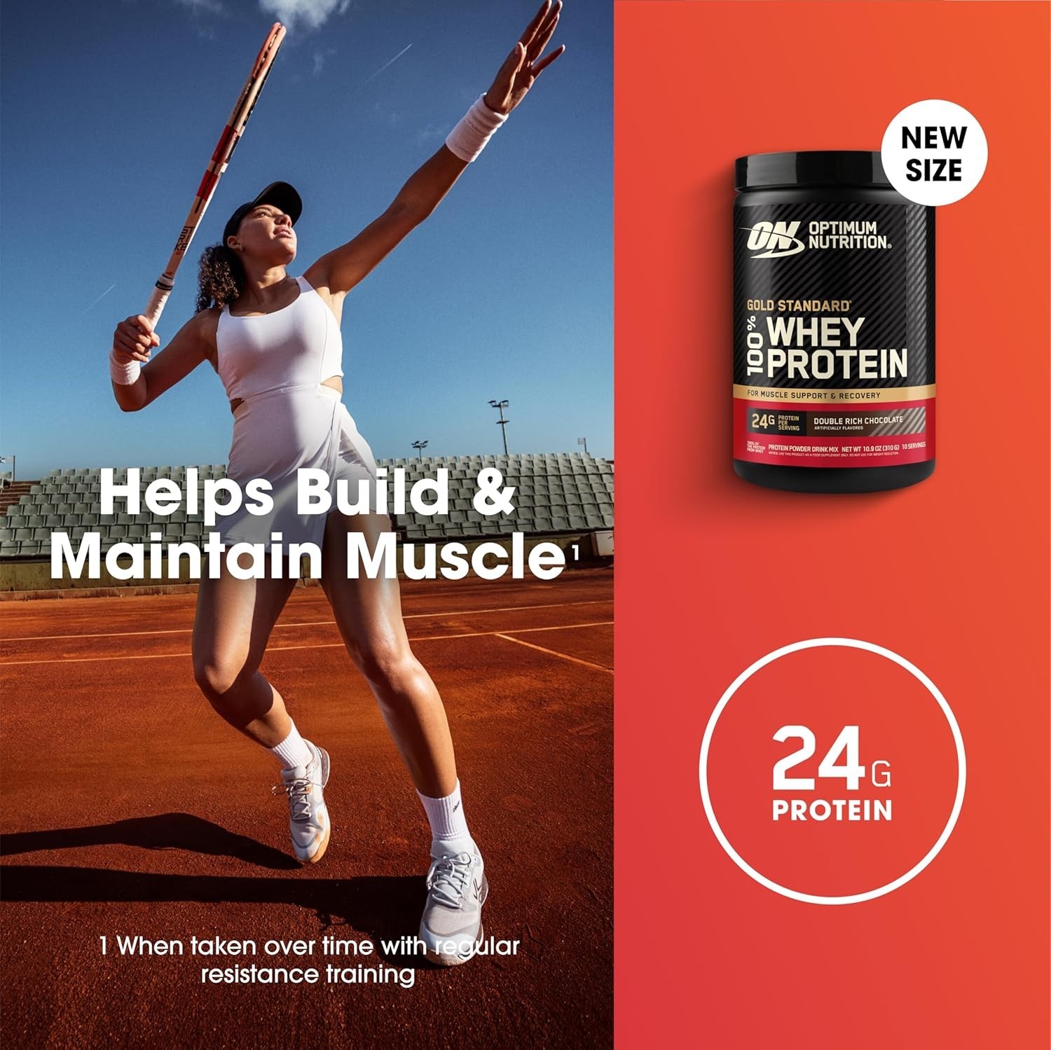 Gold Standard Whey Protein Powder – Double Rich Chocolate, Easy Mixing
