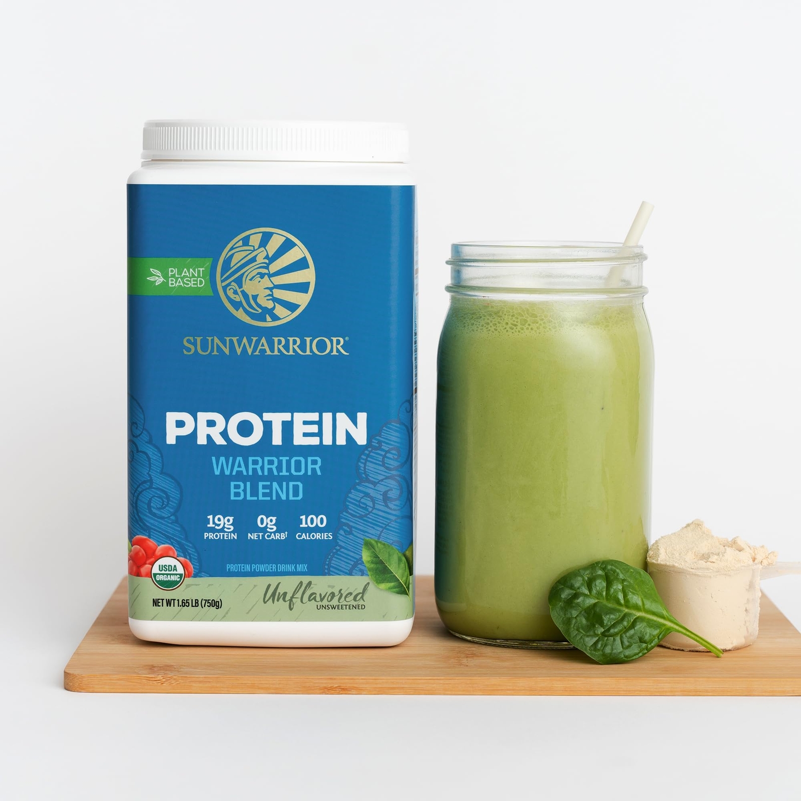 Sunwarrior Warrior Blend Plant Based Protein 30 Servings Vegan Clean Protein
