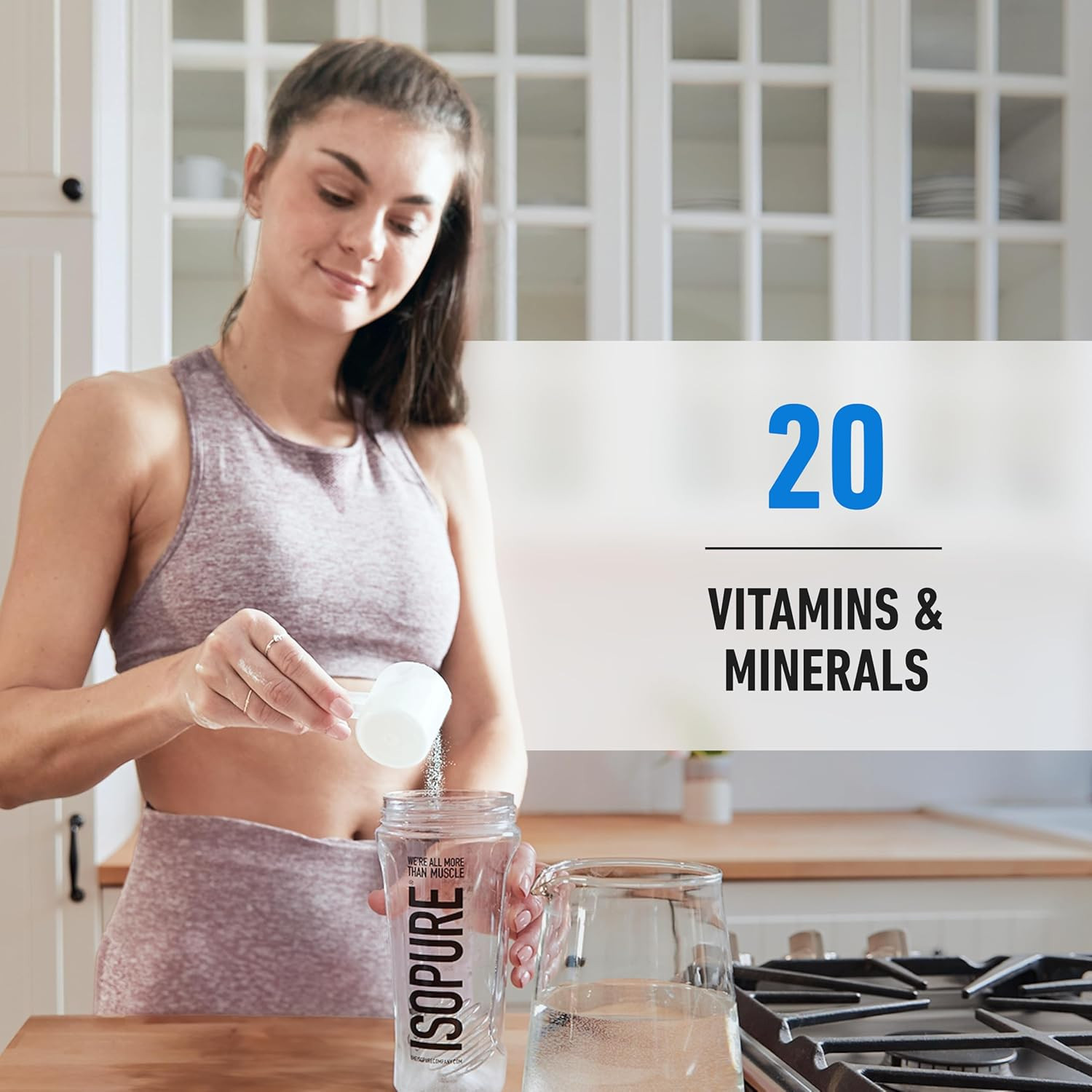 Zero Carb 100% Pure Whey Isolate Protein Powder, Lactose Free, Gluten Free, with
