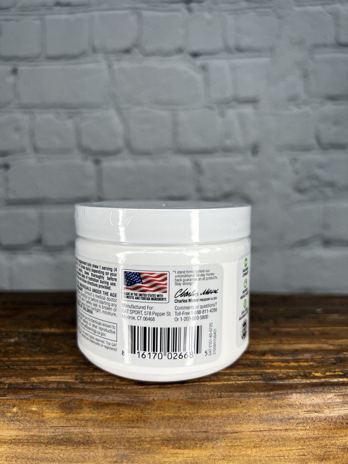GAT Sport Creatine Monohydrate Chewable Tablets Lemon Lime Zero Sugar 40 ct