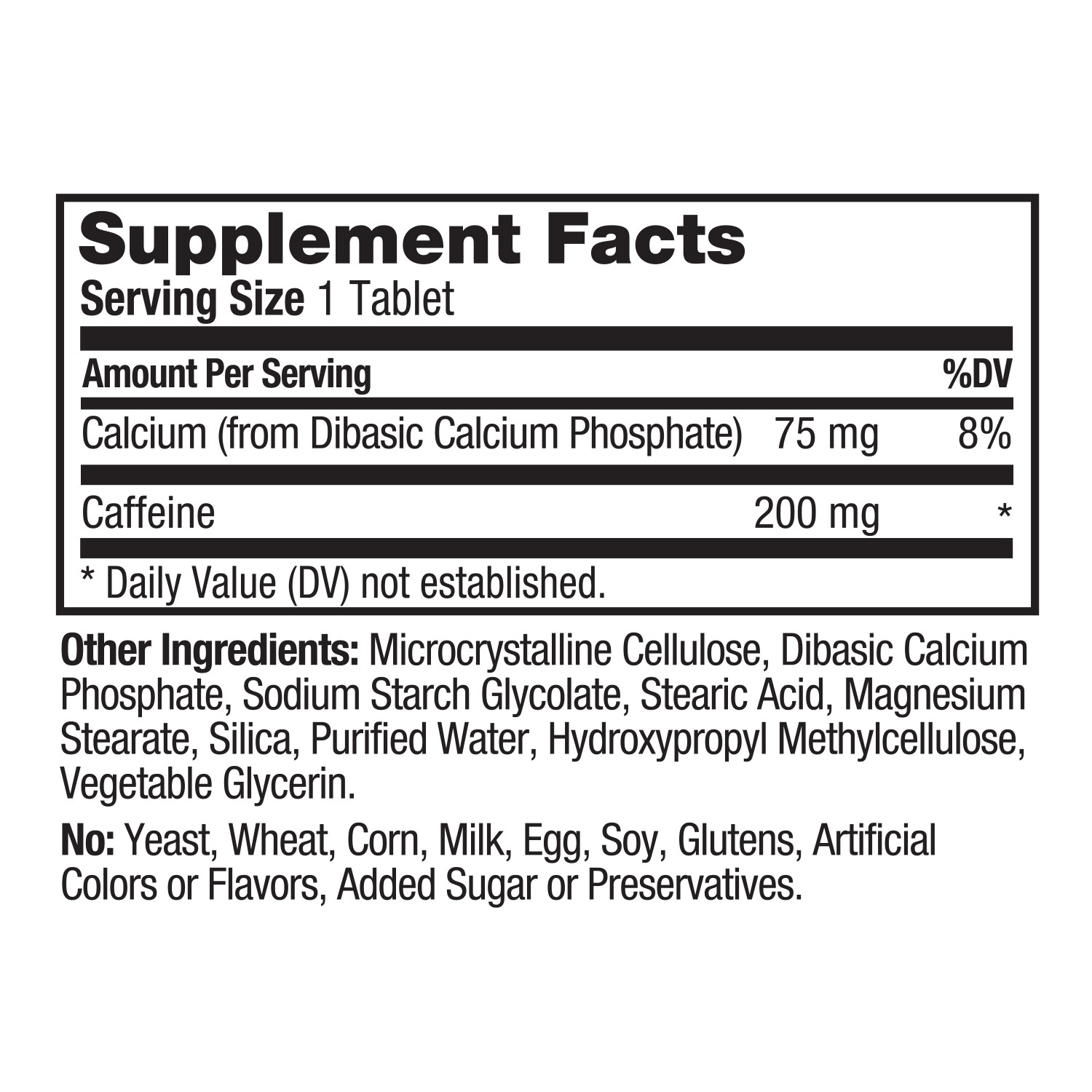 Prolab Caffeine Tablets 200mg – 300ct. | Energy Support, Helps Enhance Endurance