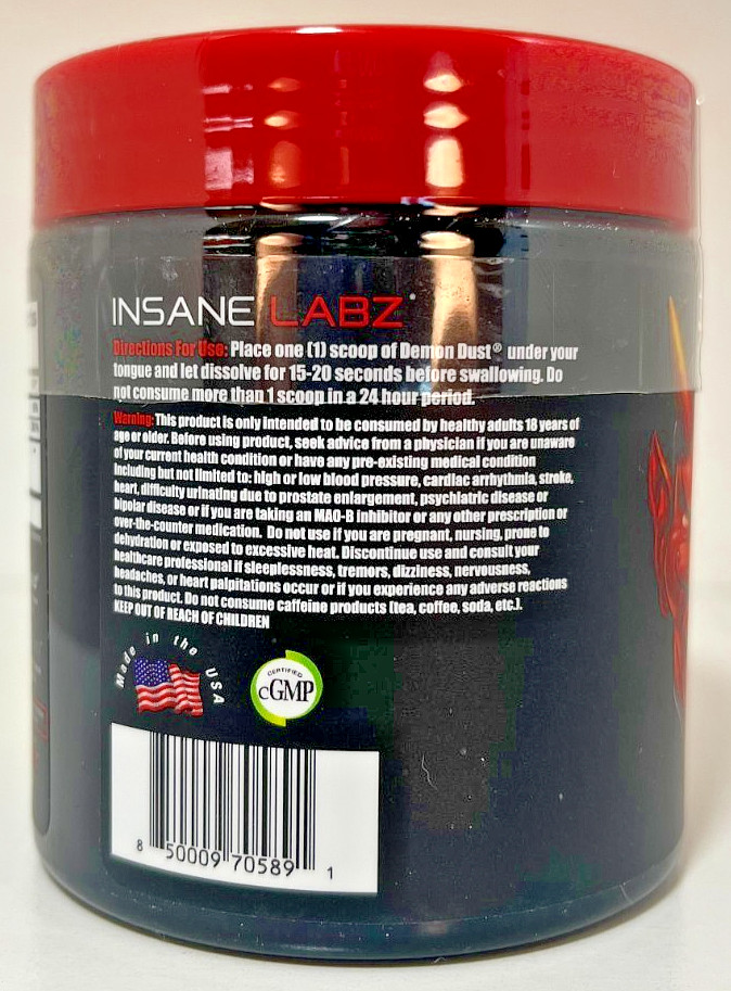 Insane Labz Demon Dust Mind Altering Intense Pre-Workout 50 Serving Deminted New