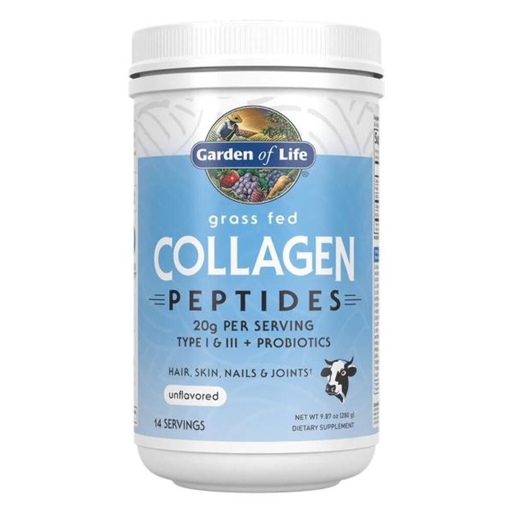 1/28 Garden of Life Grass Fed Collagen Peptides Powder Unflavored Collagen Powde