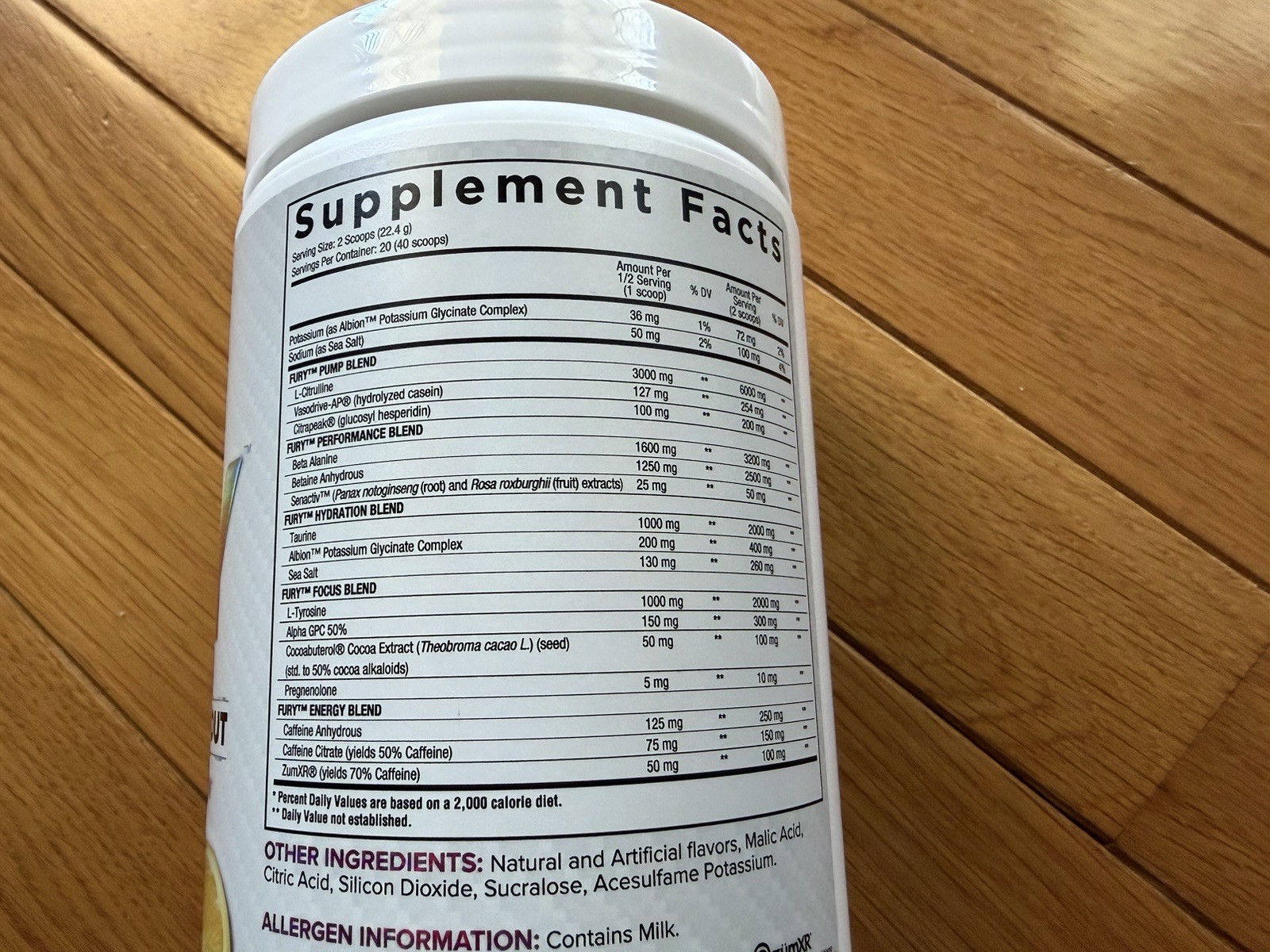 Core Nutritionals Fury Next Generation Pre-Workout Black Lightning | 20 Servings