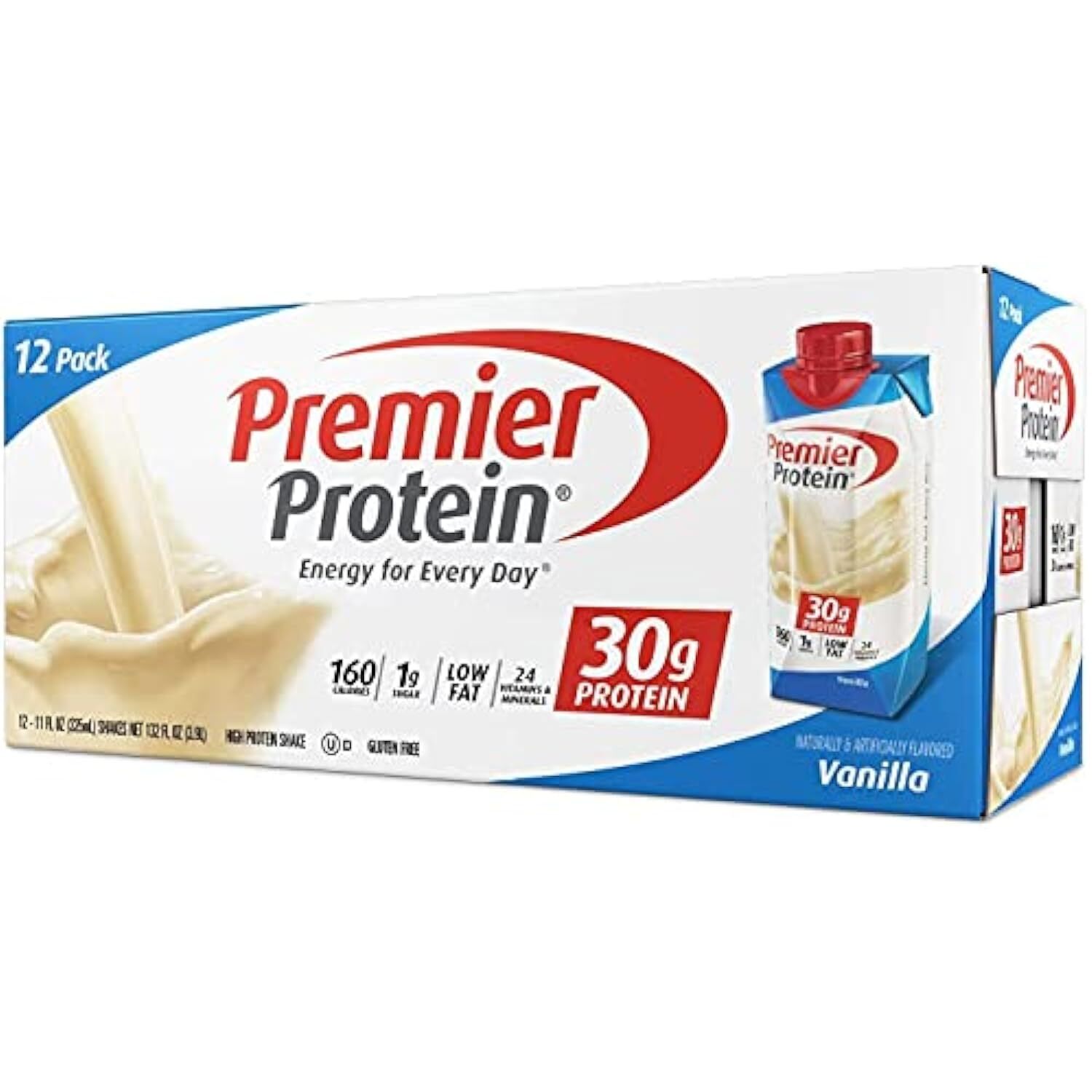 Premier Nutrition High Protein Shake, Vanilla, 11 oz. (Pack of 36)