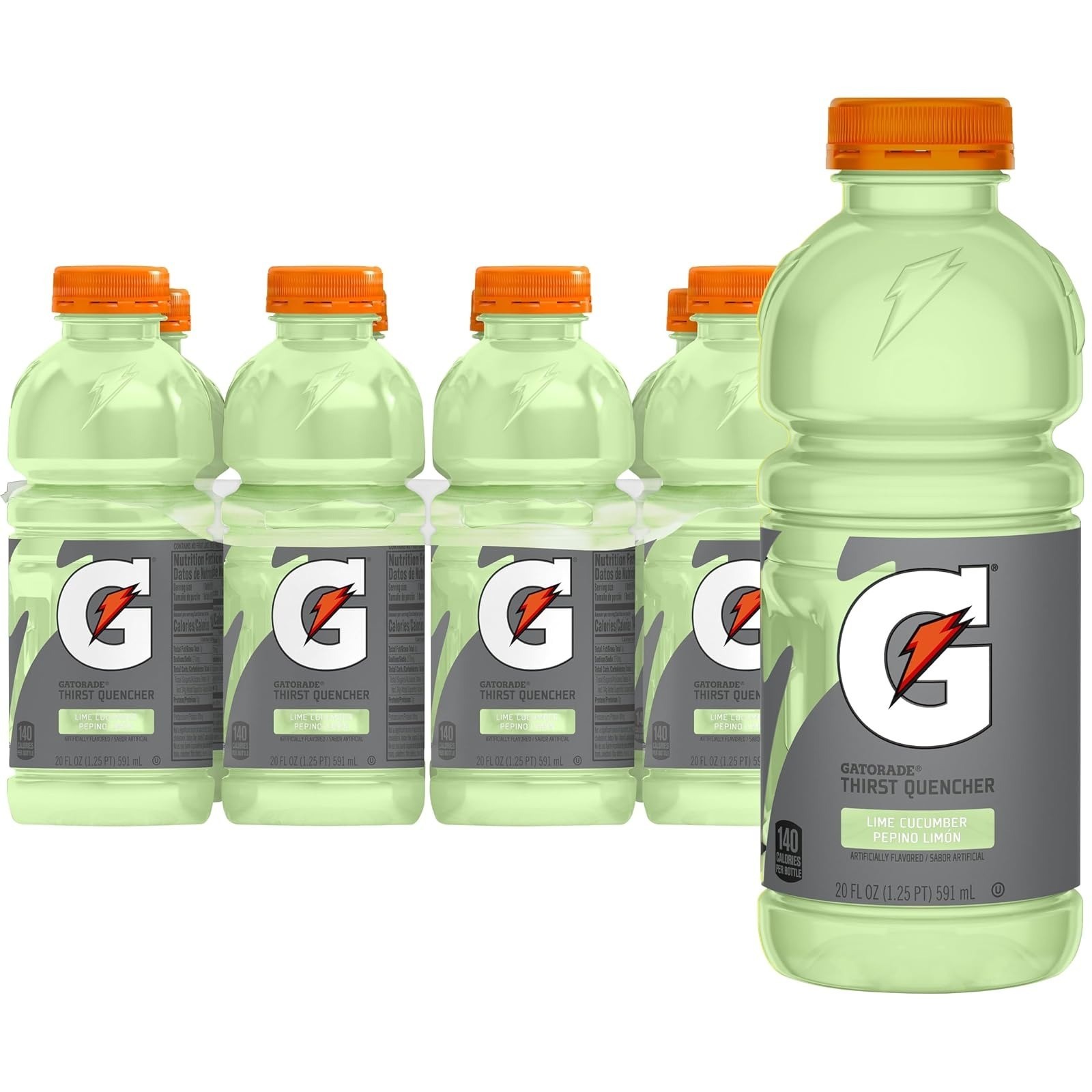 Gatorade Thirst Quencher Lemon Lime 20 Fl Oz (Pack of 8) Electrolyte Drink