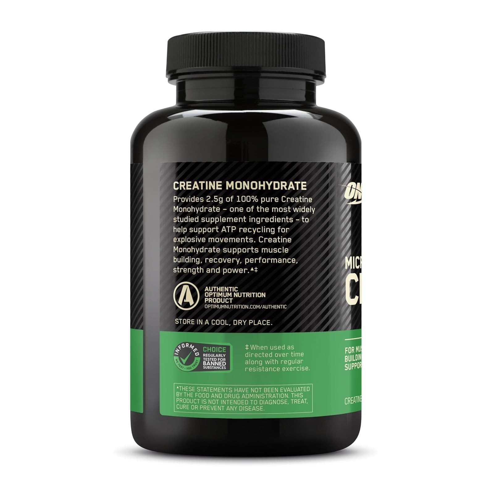 Optimum Nutrition Micronized Creatine Monohydrate Capsules 100 Count