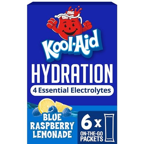 Hydration Electrolyte Powder Drink Mix, 6 On-the-Go-Packets, for Easy and