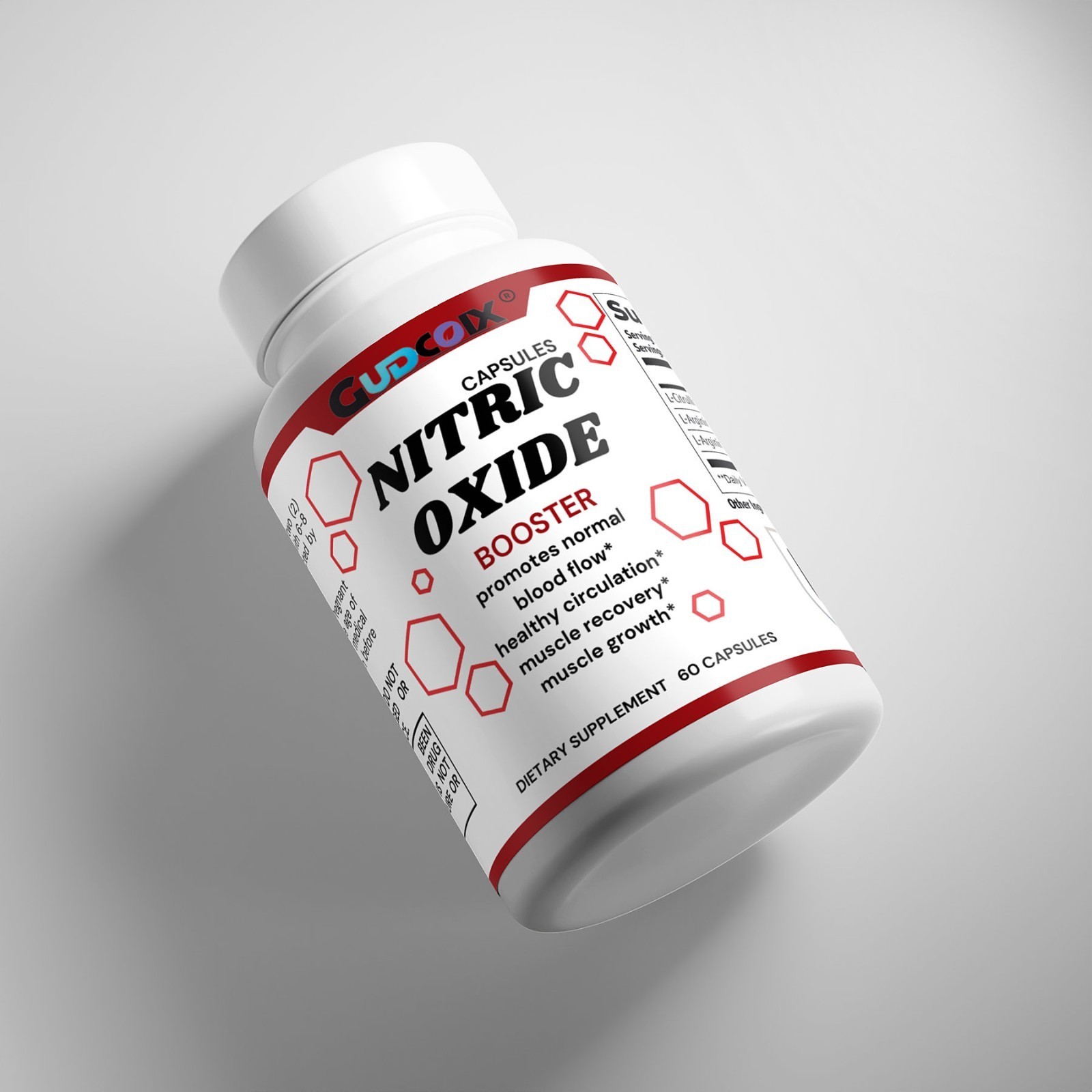 Gudcoix Nitric Oxide Booster for Circulation | L-Arginine & L-Citrulline 60 Caps