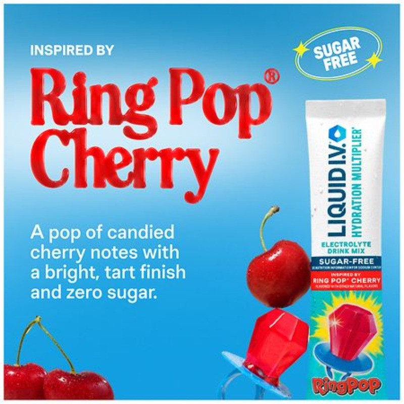 Hydration Multiplier – Sugar Free Electrolyte Drink Mix Ring Pop Cherry 0.45 oz
