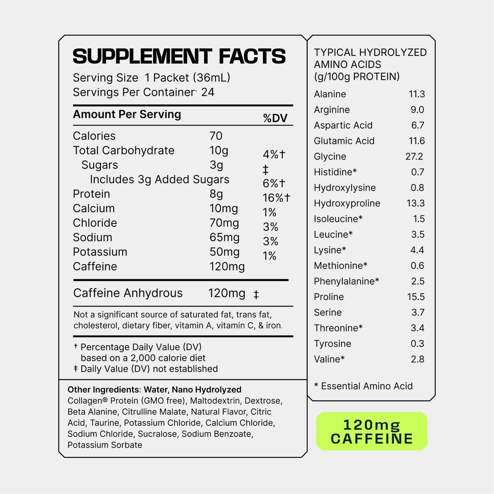 Ultra Energy Gel & Energized Pre Workout Shot with 120mg Caffeine, 1500mg Bet…