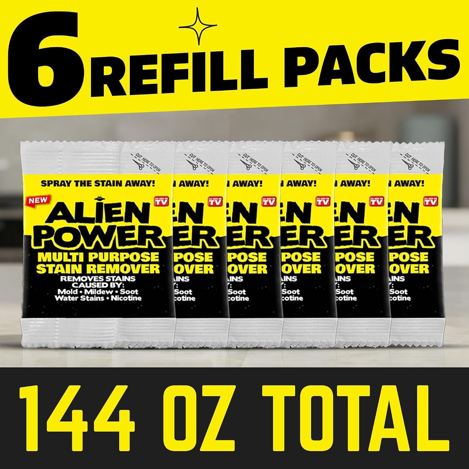 Alien Power 6 Pack Refill Packets | Makes 144 Fl Oz Worth of Alien Power Solu…