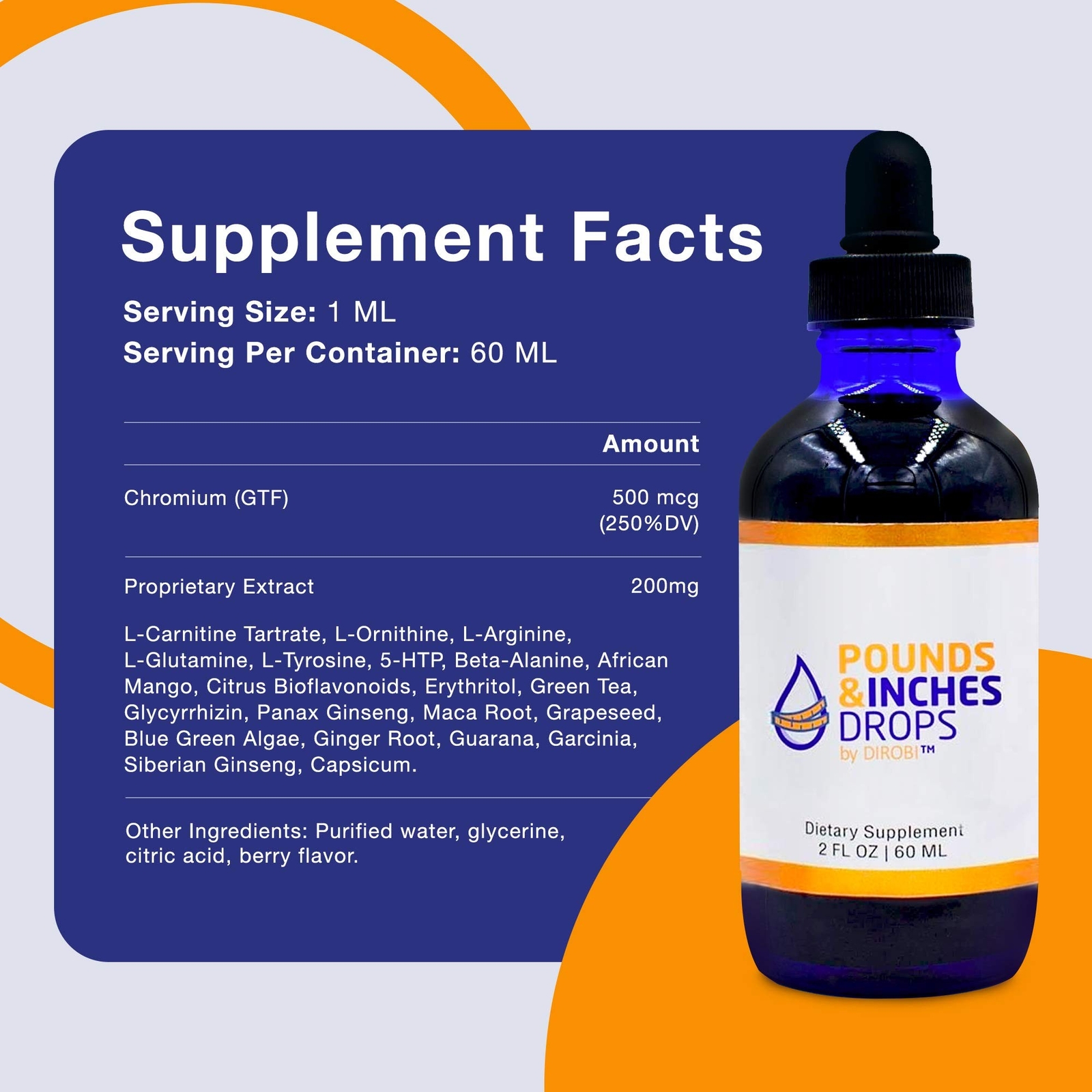 Pounds and Inches Drops for Weight Loss, 2 Oz. Bottle 2 Fl Oz (Pack of 1)