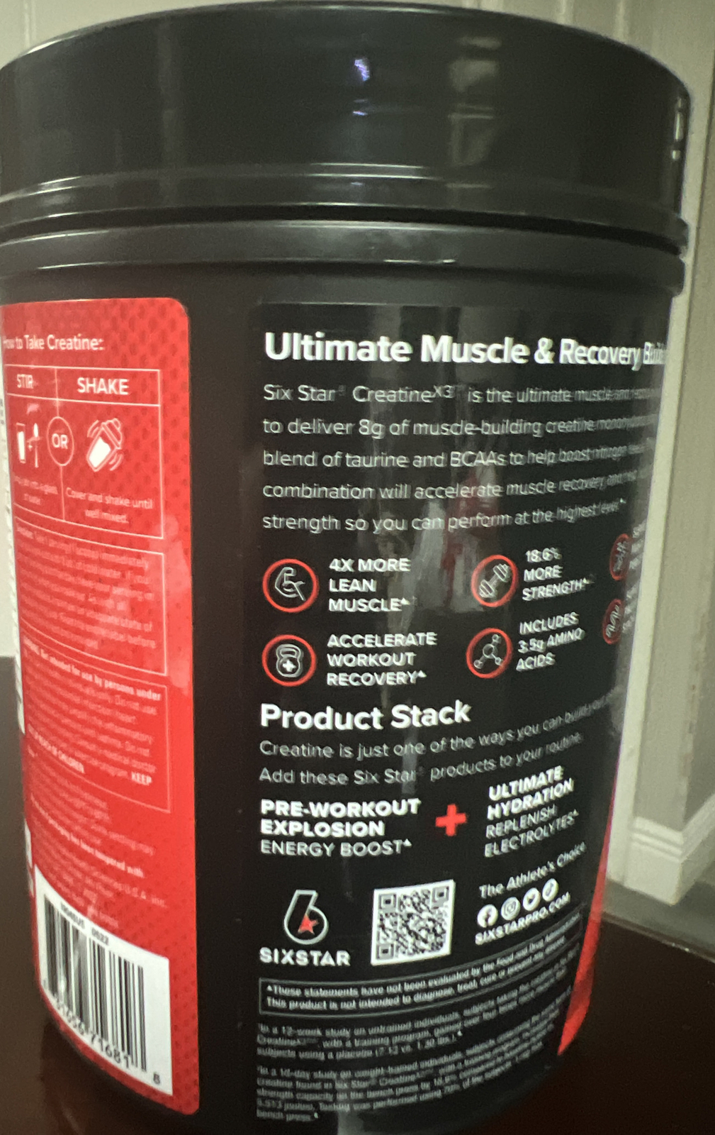 Six Star Creatine X3 Enhances Muscles & Strength, Fruit Punch – 2.18 lbs.