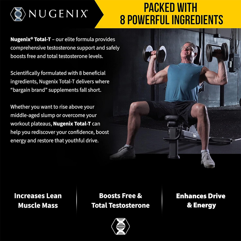 NUGENIX TOTAL-T Capsules -Testosterone Booster for Men, Energy & Stamina 90pcs