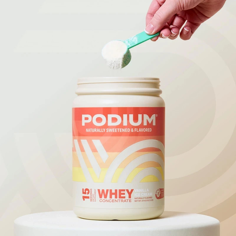 Podium Nutrition Whey Protein – Vanilla Ice Cream – 16.72oz EXP DATE: 01/2026