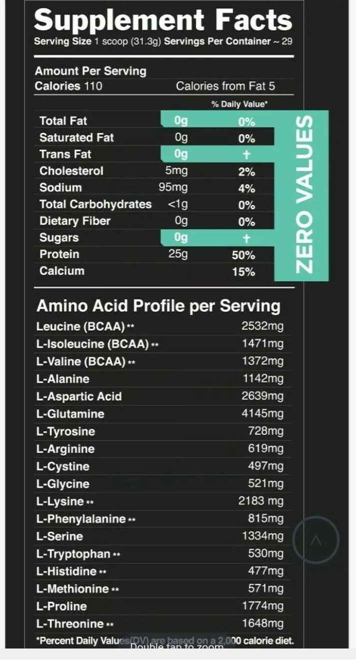 Sascha Fitness Hydrolyzed Whey Protein Isolate Vanilla Flavor 2 Pounds