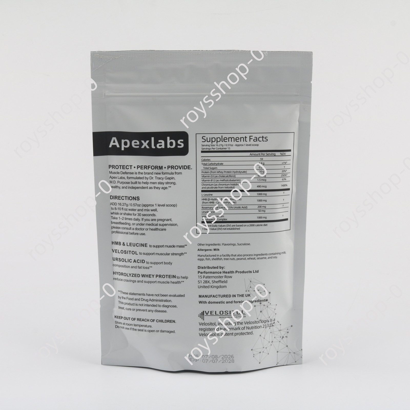 1-5pack Apex Labs Muscle Defense Dietary Supplement, Vanilla 8.57 oz – NEW
