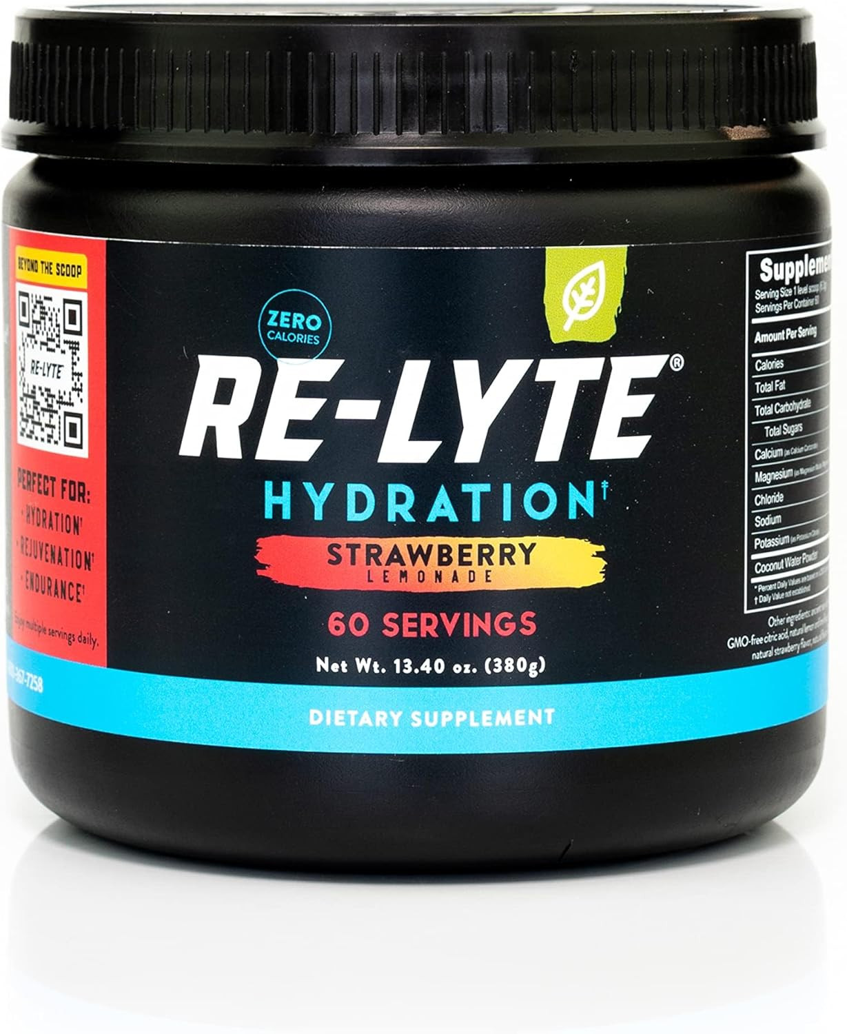 REDMOND Re-Lyte Hydration Electrolyte Powder Mix (Strawberry Lemonade), 60 servs