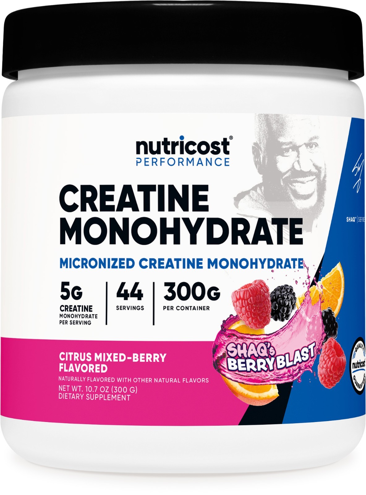 Nutricost Creatine Monohydrate Powder (Shaq’s Berry Blast, 300 Gram) – GMO-Free