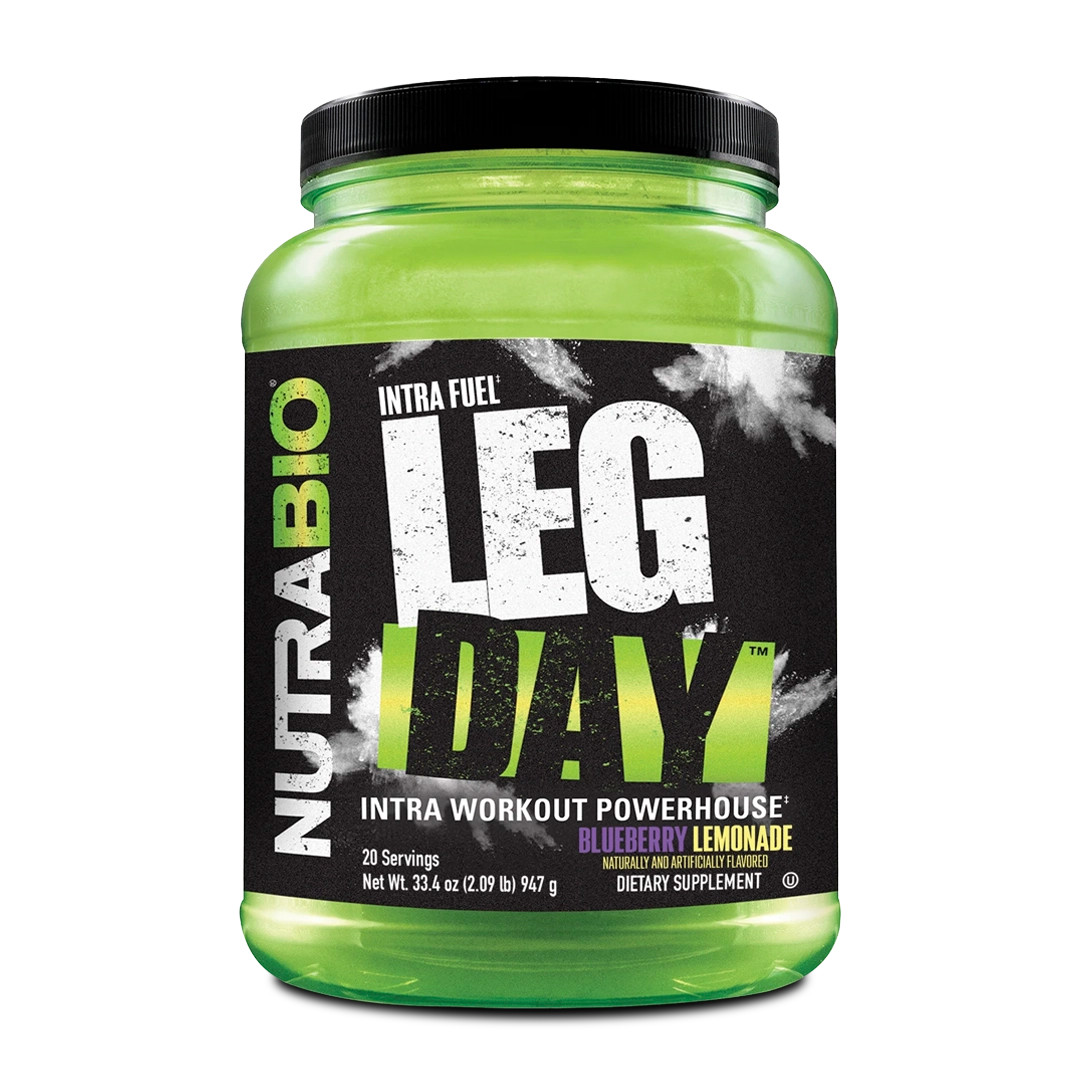 NutraBio – INTRA CARB LEG DAY Powder, Enhance Muscle Growth, Strength-20 Serving