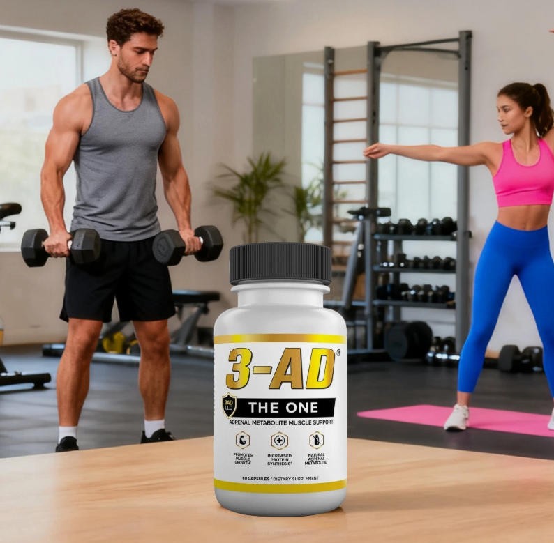 2025 UK 3-AD® 25mg Muscle Support Supplement Patented Formula 60 Capsules