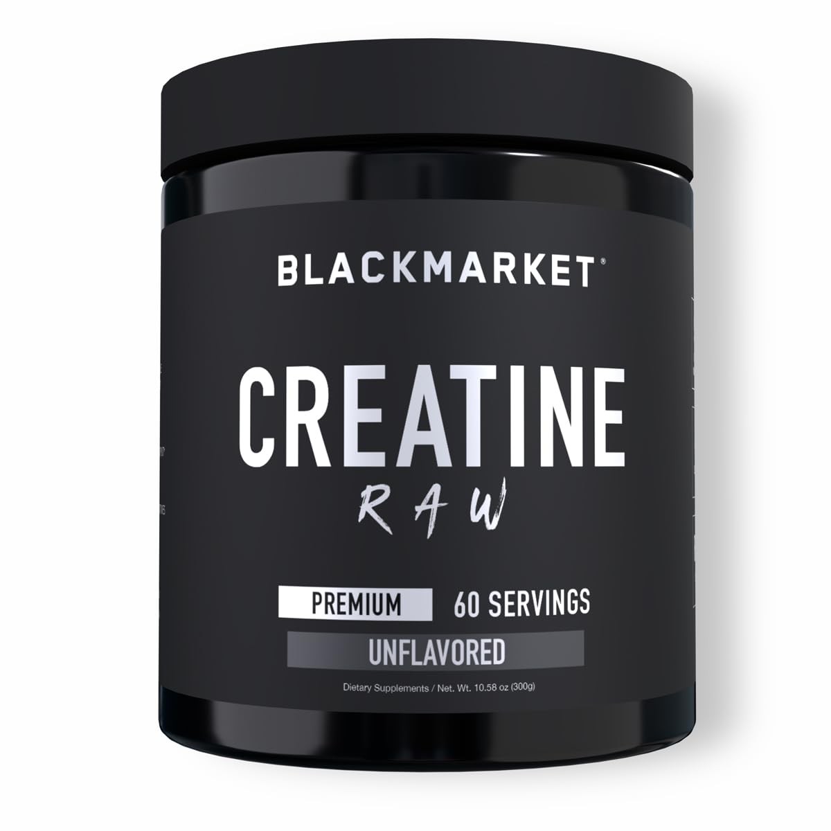 BLACKMARKET RAW Creatine – Workout Powder Drink 10.6 Ounce (Pack of 1), A2996