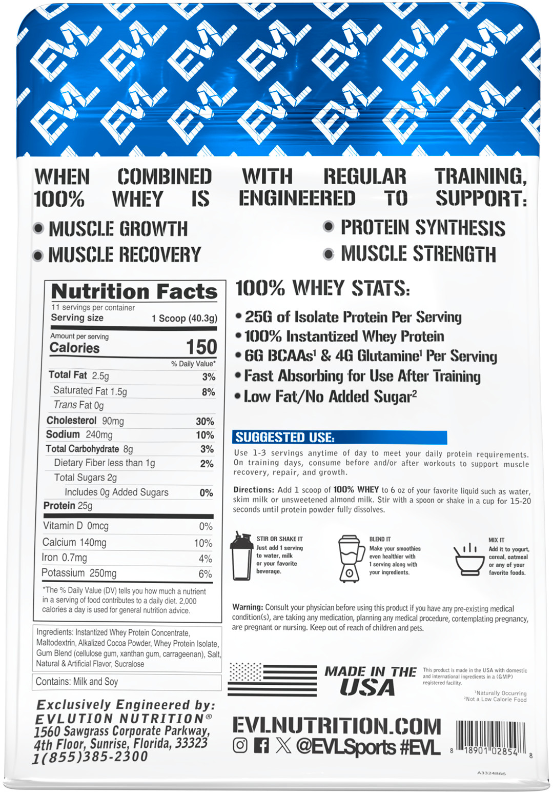 Evlution Nutrition 100% Whey Protein 1lb Double Rich Chocolate