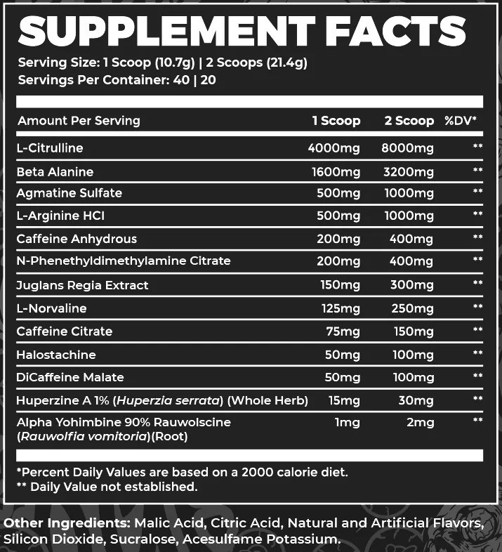 DARK LABS High Stim Pre-Workout NEW Cherry Madness Flavor