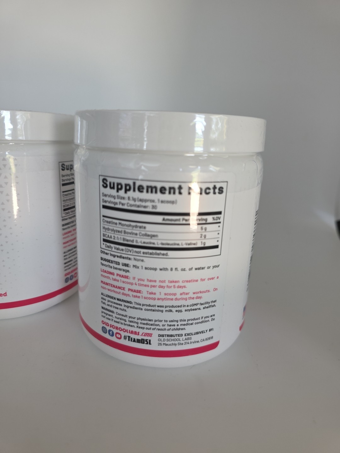 Lot Of 2 Creatine Monohydrate Powder for Women Booty Gain +2000mg Collagen