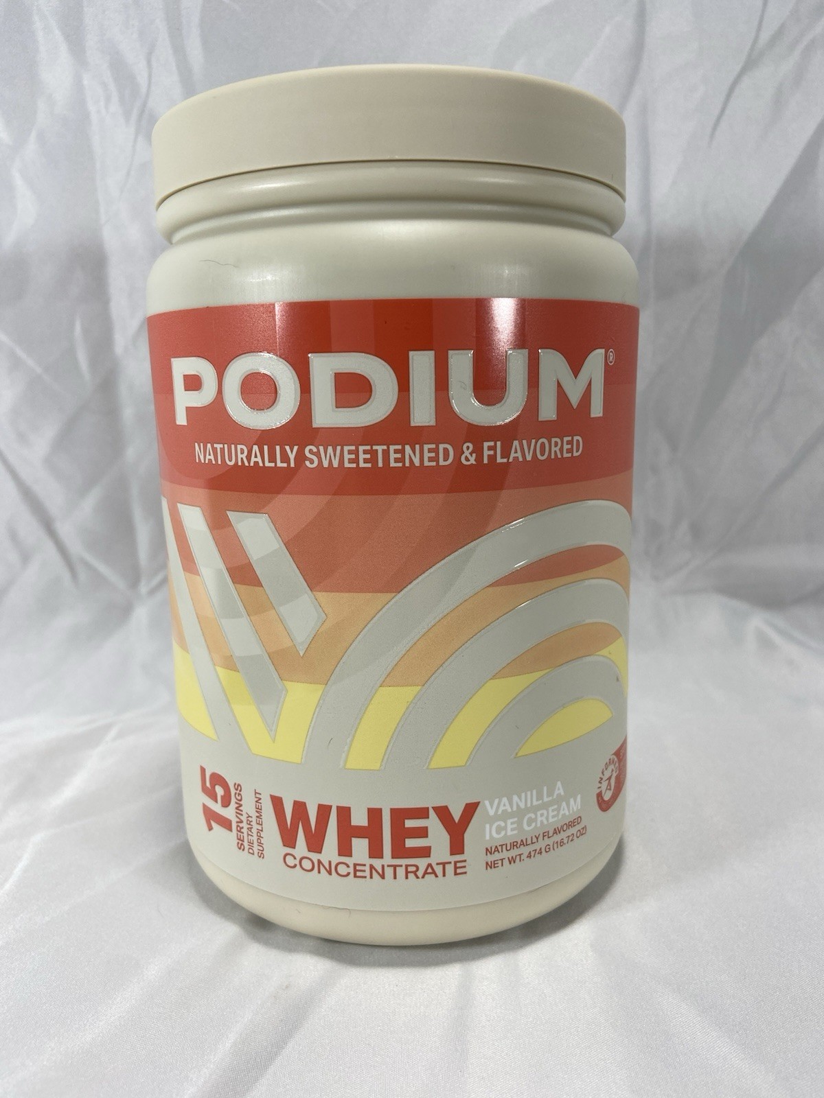 Podium Nutrition Whey Protein – Vanilla Ice Cream – 16.72oz EXP DATE: 01/2026