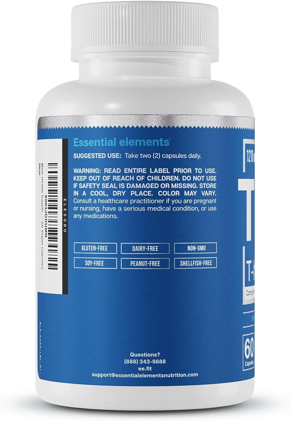 Essential Elements T-Hero Men’s Health Supplement Muscle Support, Boost Energy