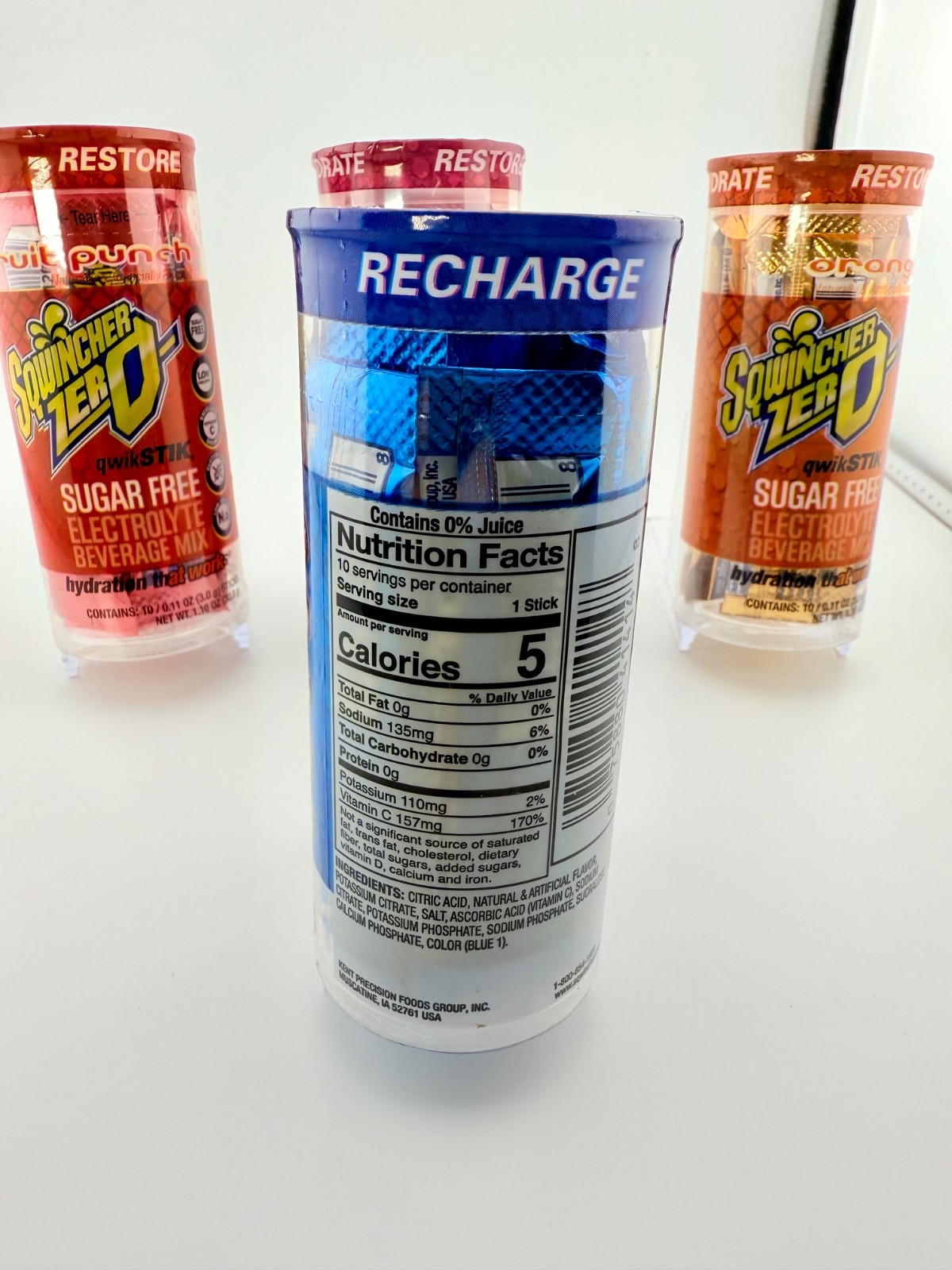 Sqwincher Qwik Stik Zero 40 Pack Electrolyte Drink Mix Assorted Flavors