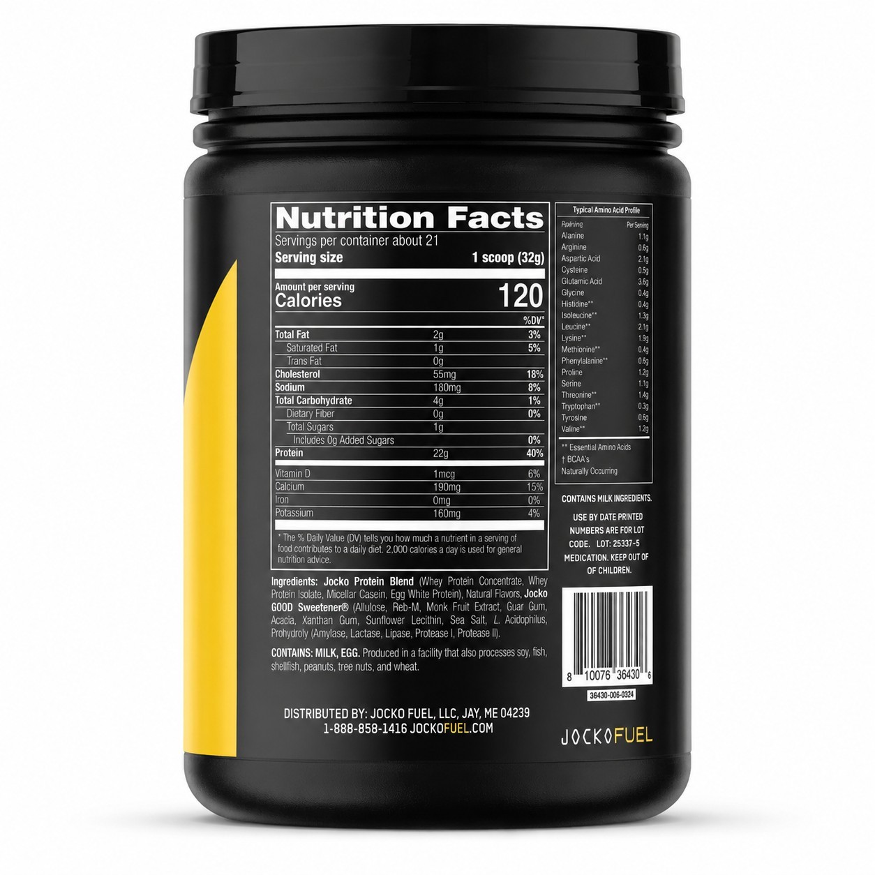 Jocko – Mölk Vanilla Milkshake Protein Powder – 21 Servings 1.48lb (12/27)