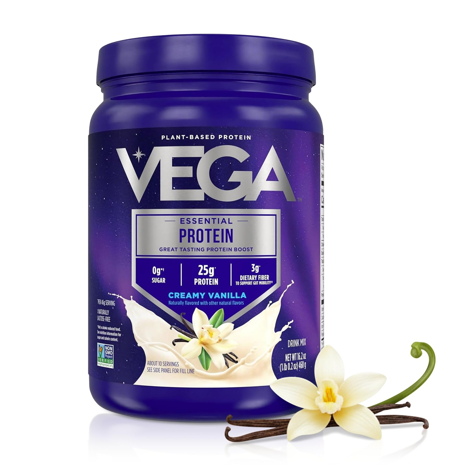 Vega Essential Protein – 25g Vegan Powder, Creamy 1 Pound (Pack of 1)